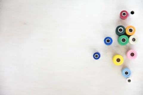 Threads on a white background 스톡 사진