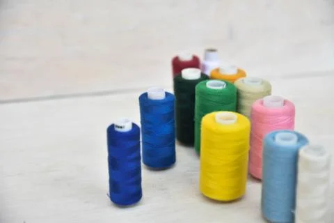 Threads on a white background Stock Photos