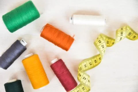 Threads on a white background Stock Photos