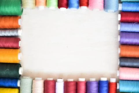 Threads on a white background Stock Photos