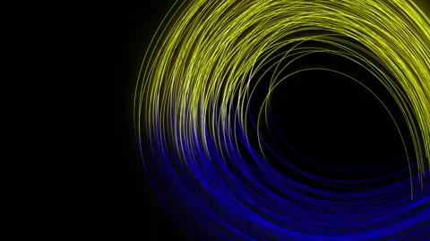 Threads yellow blue flag of Ukraine Stock Footage 254017925