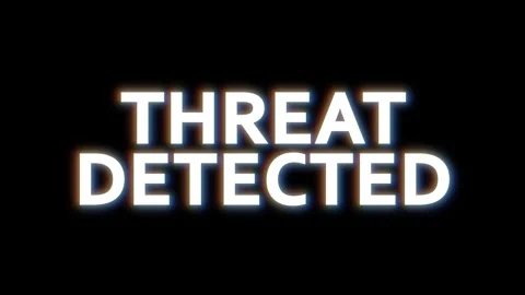 Threat detected glitch effect, Threat detected distortion Stock Footage 290869876