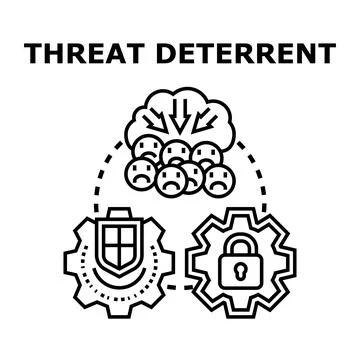 Threat deterrent system preventing negative influence Stock-Illustration