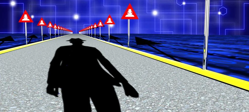 The threat to information security Stock Illustration