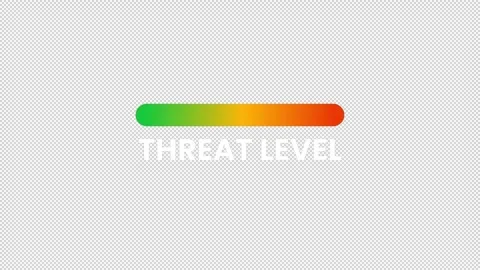 Threat Level Gauge Animation – Security Alert Indicator. Stock Footage 320111093