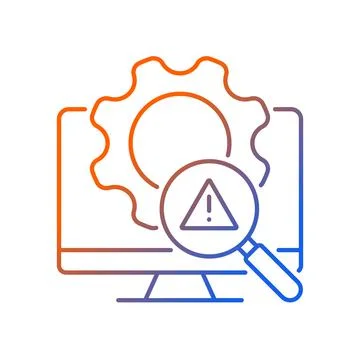 Threat management gradient linear vector icon Stock Illustration