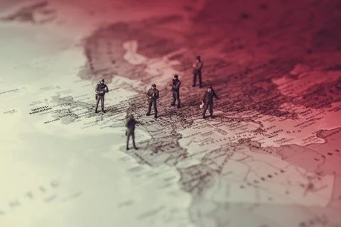 Threat of a terrorist attack. Concept Stock Photos