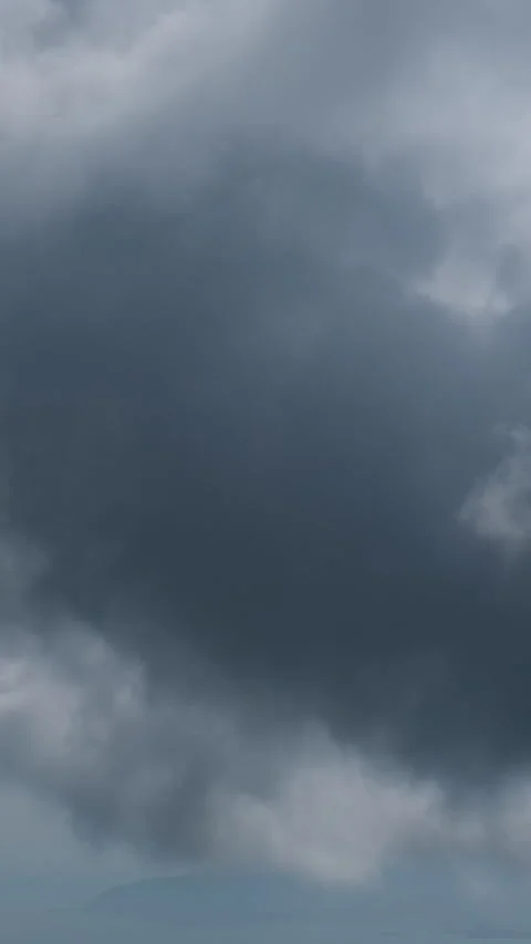 Threatening dark clouds covering the sky Stock Footage 321560057