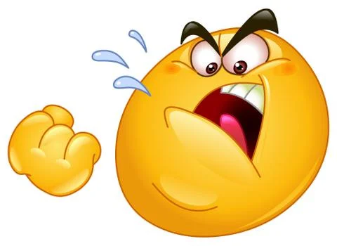 Threatening emoticon Stock Illustration