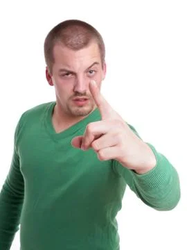 Threatening gesture Foto stock