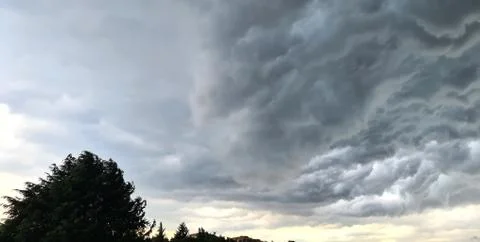 Threatening gray sky 스톡 사진