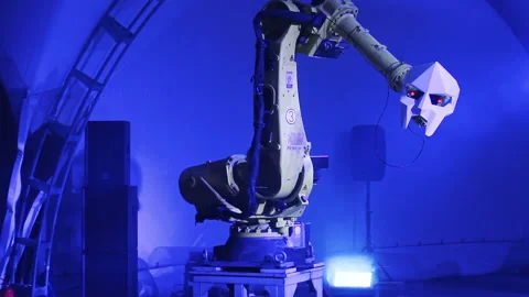 Threatening Machines Searching Targets To Terminate Them Stock Footage 102586701