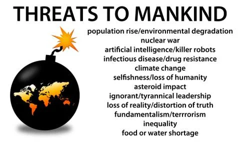 Threats mankind Stock Illustration