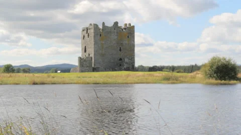 Threave Castle and The River Dee, Dumfries and Galloway, Scotland, UK Video stock 35284239