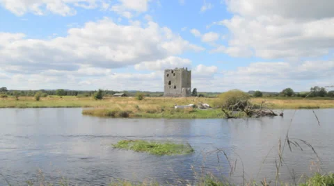 Threave Castle and The River Dee, Dumfries and Galloway, Scotland, UK Video stock 35284433