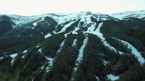 Thredbo Alpine Snowy Mountain Drone Shot Vidéo 80795143