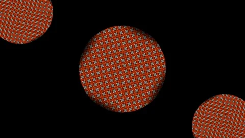 Three 2D graphic patterns that rotate counterclockwise and then timewise, in 4K. Video stock 112238406