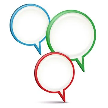 Three 3D bubbles for your text Stock Illustration