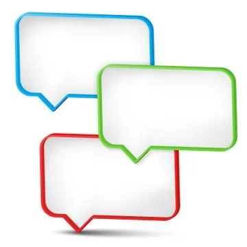 Three 3D frames for your messages Stock Illustration