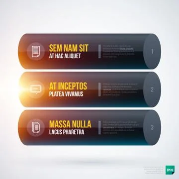 Three 3d options template on white background. EPS10 Stock Illustration