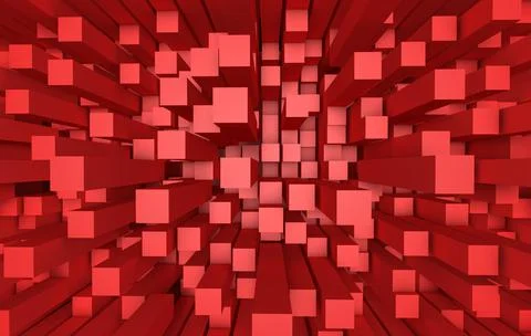 Three-3D renderings shape of cubic Stock Illustration