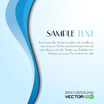 Three abstract blue wave Stock Illustration