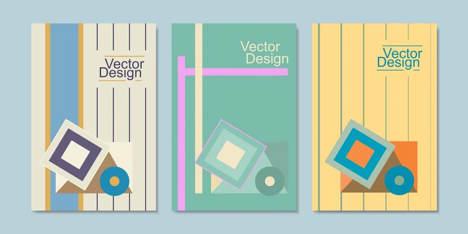 Three abstract book covers Stock Illustration
