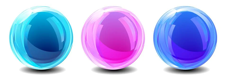 Three Abstract Globes Stock Illustration