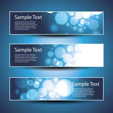 Three Abstract Header Designs Stock Illustration