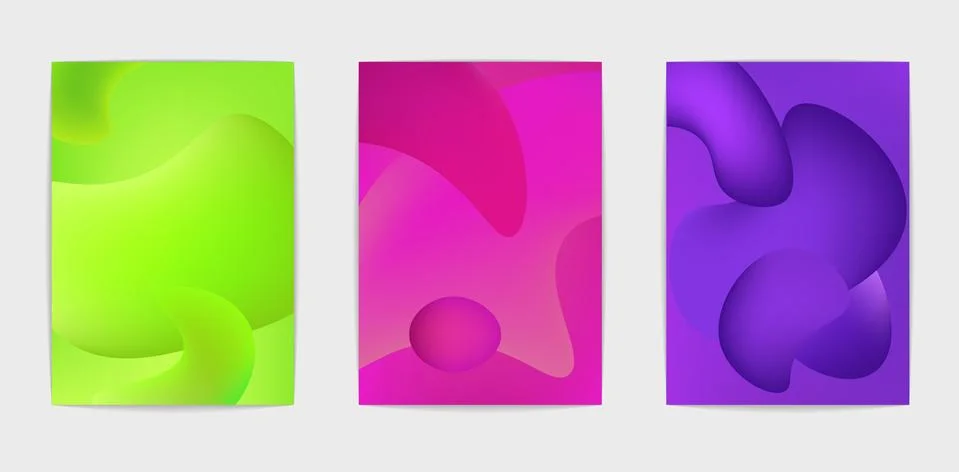 Three abstract posters Stock Illustration