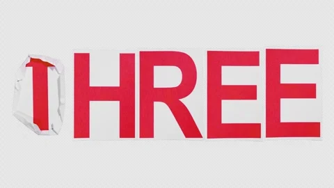 Three On Alpha 4k 2 Versions Stock Footage 302546965