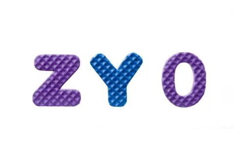 Three alphabet puzzle pieces Stock Photos