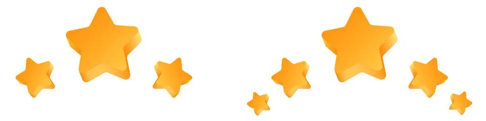 Three and five star rating 3d cartoon scale Illustrazione stock