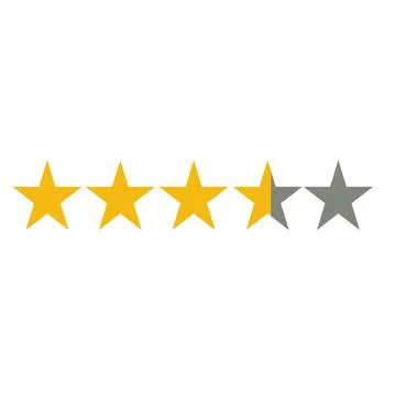 Three and a half stars Stock Illustration