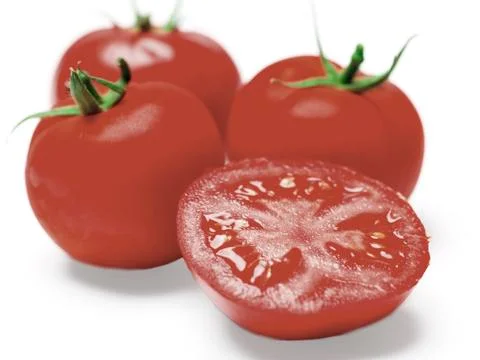 Three and a half tomatoes Stock Photos