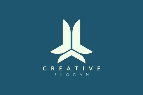 Three angle logo design. The minimalist and modern vector design is suitable  Stock Illustration
