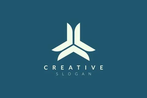 Three angle logo design. The minimalist and modern vector design is suitable  Stock Illustration