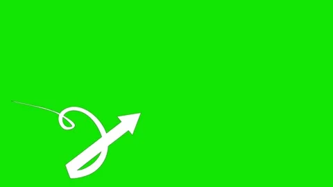 Three Animated Arrows on Green Screen Stock Footage 285949702