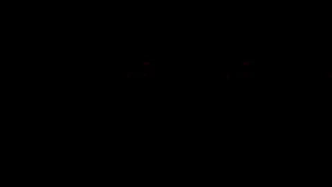 Three animated fireballs exploding towards camera on black background Stock Footage 325436204