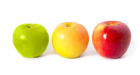 Three apples Stock Photos