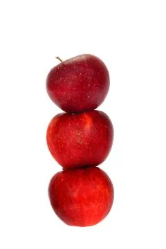 Three apples Stock Photos