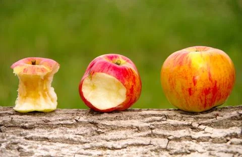 Three apples Stock Photos