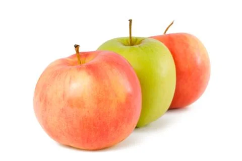 Three apples Stock Photos