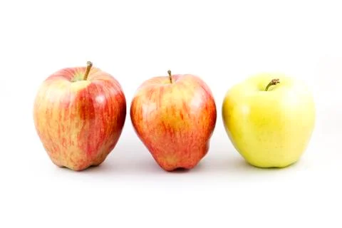 Three apples Stock Photos