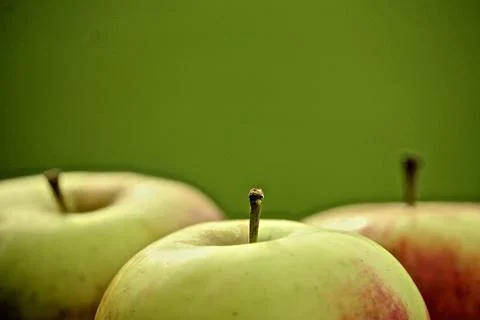 Three apples. Stock Photos
