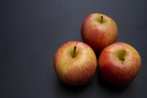 Three apples Stock Photos