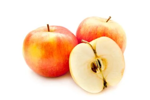 Three apples Stock Photos