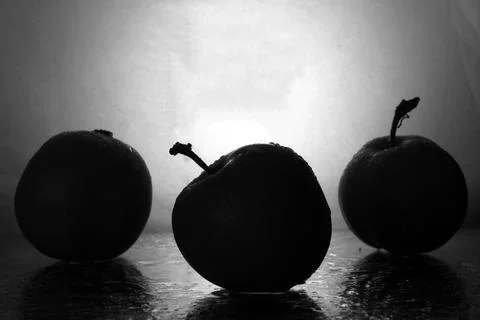 Three apples Stock Photos