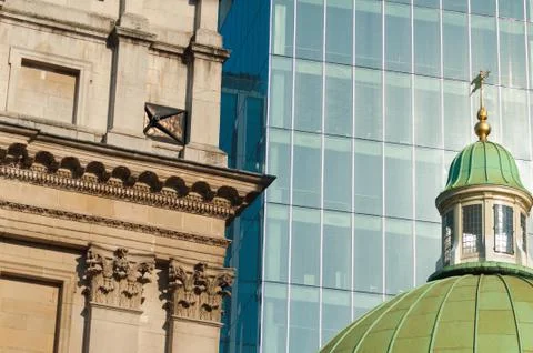 Three architectural styles Foto stock