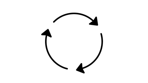 Three arrow circle animation Stock Footage 312599670